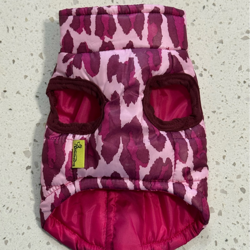 Drooling Dog Quilted Pink Dog Vest